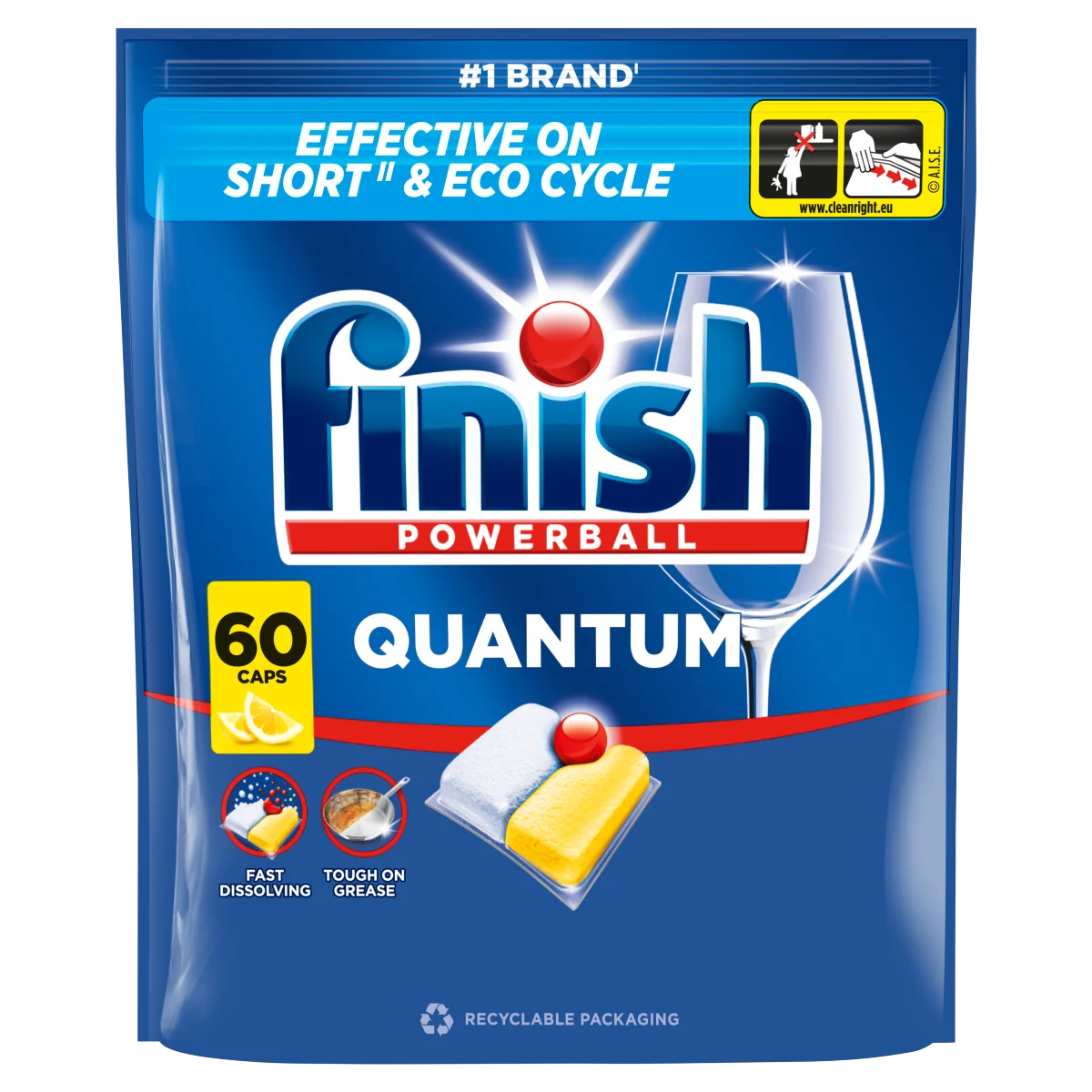 Finish Quantum kapsułki do zmywarki Lemon, 60 sztuk