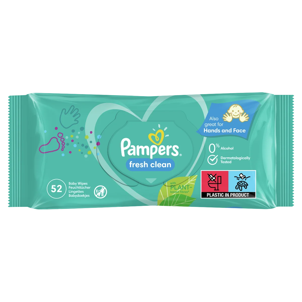 Pampers Fresh Clean chusteczki nawilżane, 12 x 52 szt.