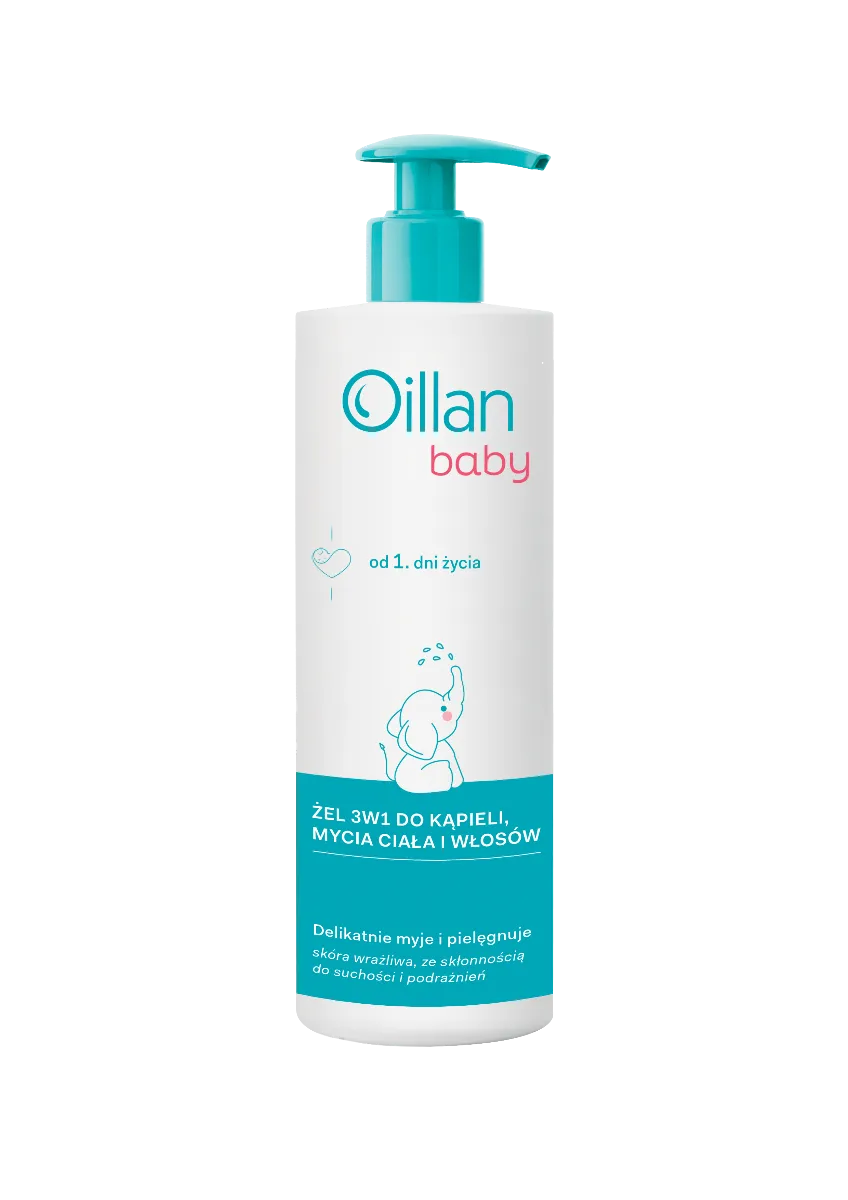 Oillan Baby żel 3w1 do kąpieli, mycia ciała i włosów, 400 ml