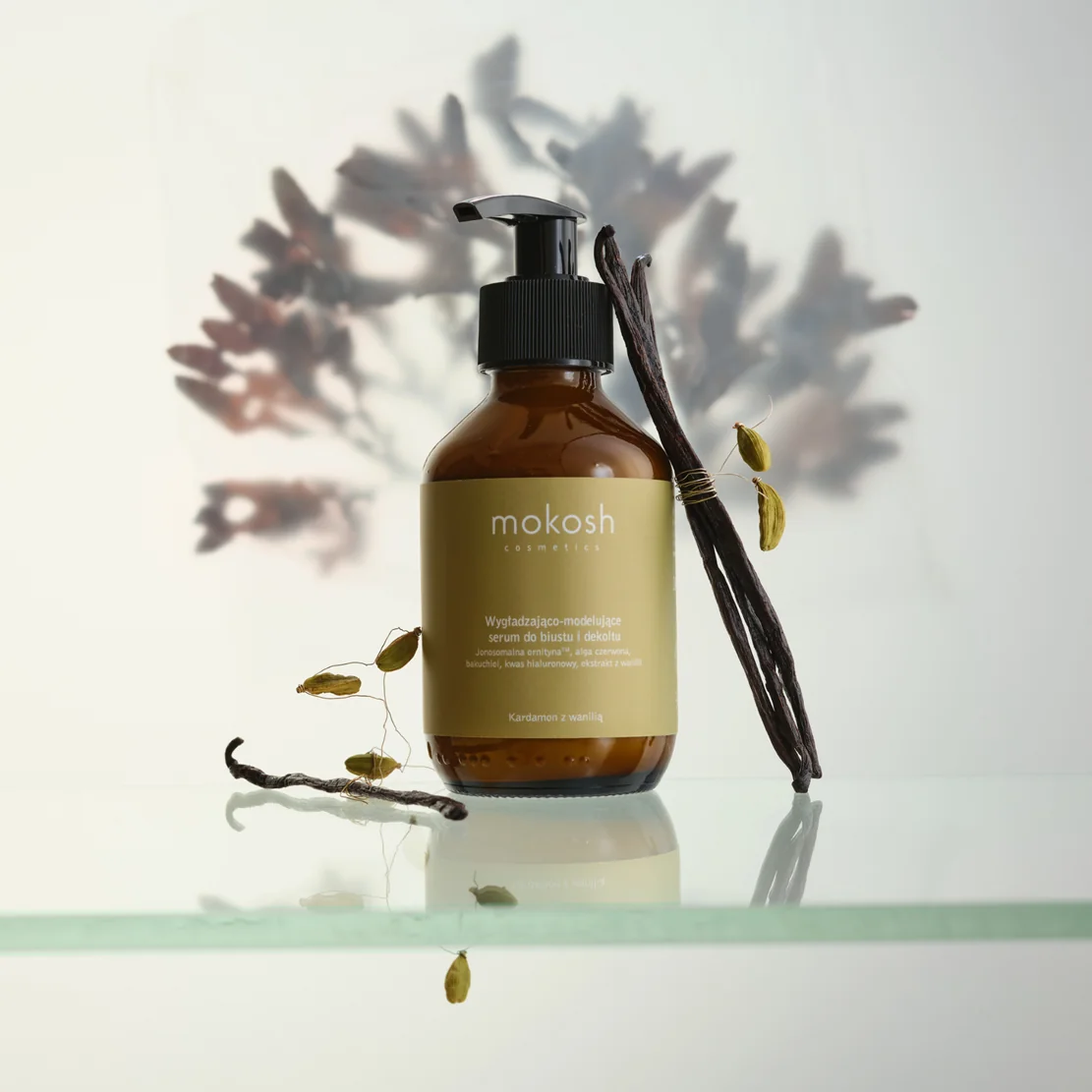 Mokosh wygładzająco-modelujące serum do biustu i dekoltu kardamon z wanilią, 140 ml