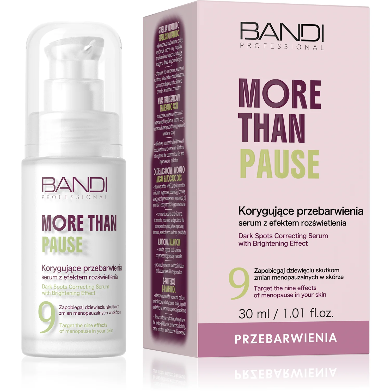 Bandi More Than Pause korygujące przebarwienia serum z efektem rozjaśnienia, 30 ml