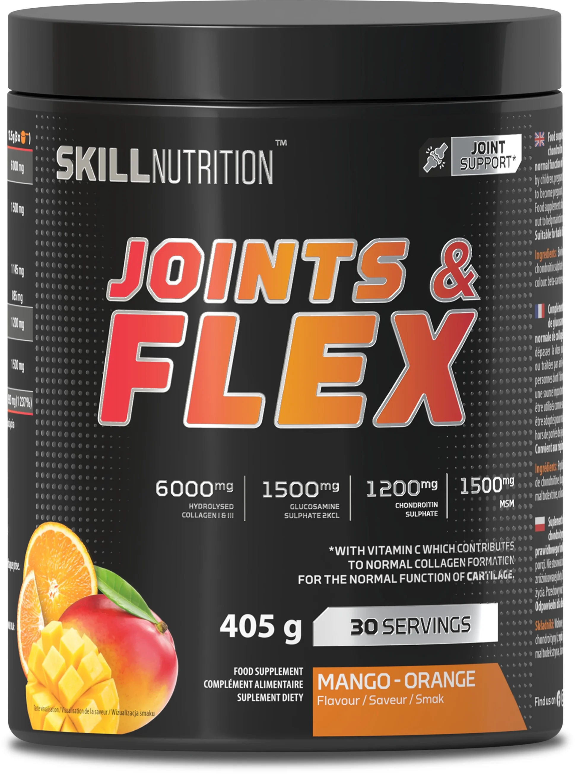 Skill Joints & Flex mango-pomarańcza, proszek, 405g