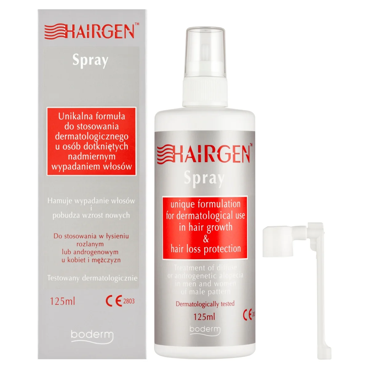 Hairgen spray przeciw wypadaniu włosów i łysieniu androgenowemu, 125 ml