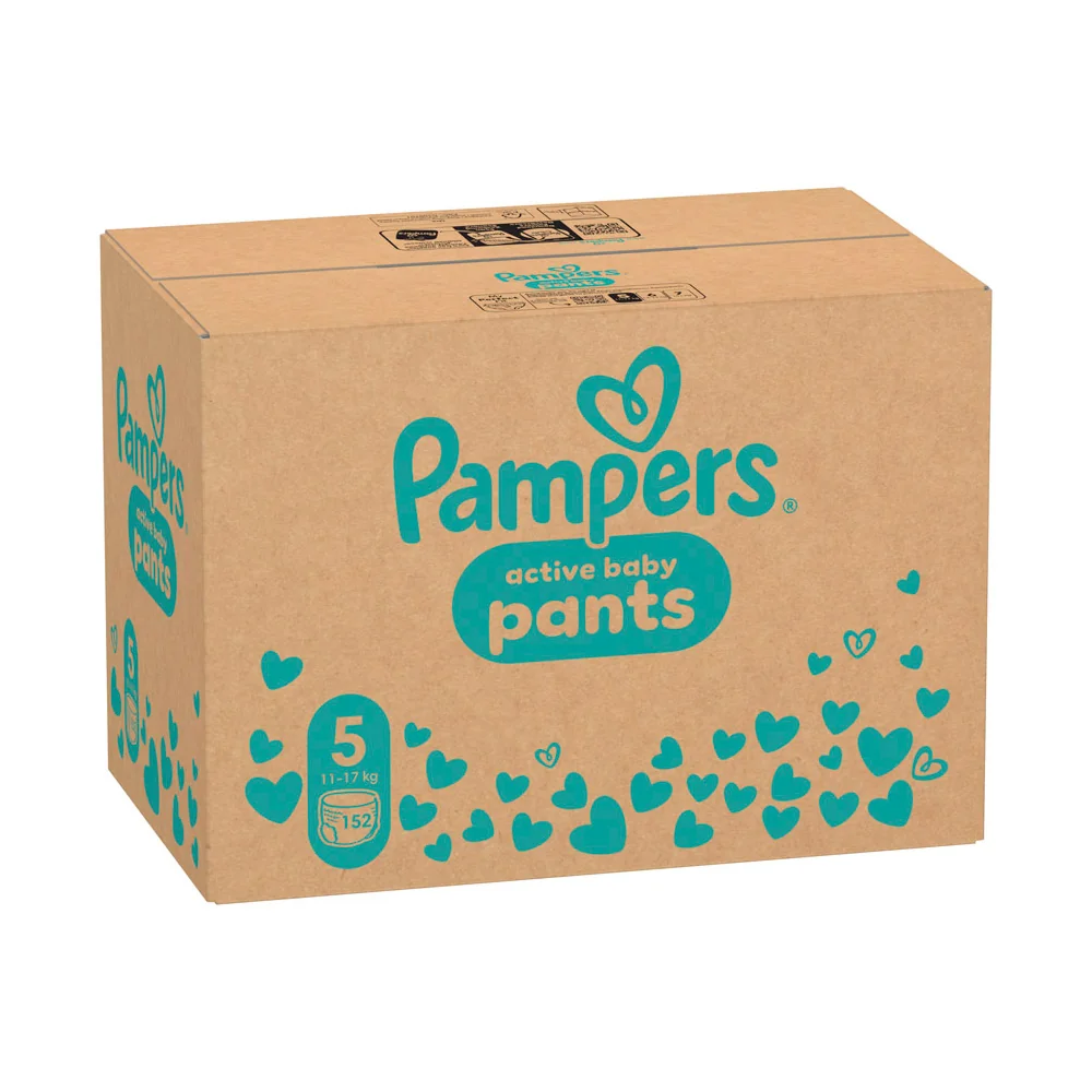 Pampers Active Baby Pants 5 pieluchomajtki, rozmiar 5, 11-17 kg, 152 sztuki