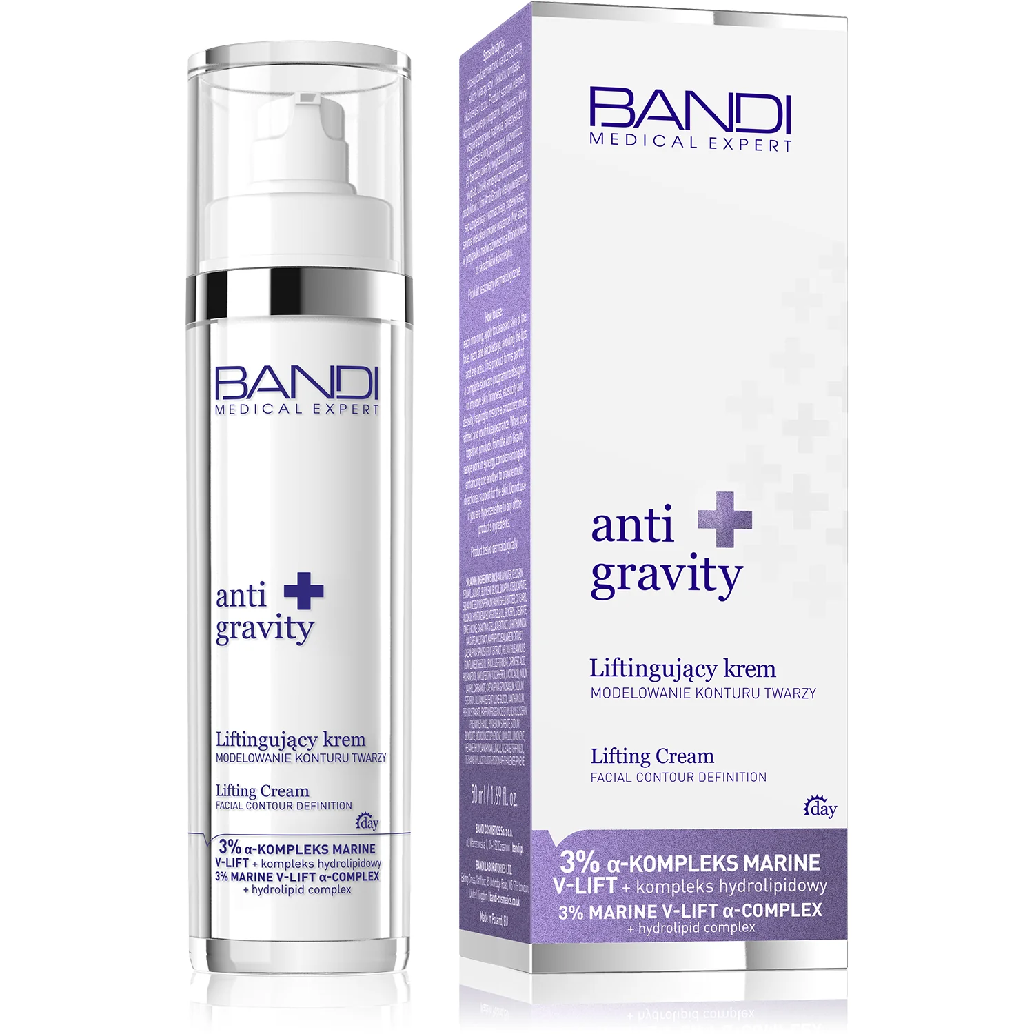 BANDI Anti Gravity liftingujący krem modelowanie konturu twarzy, 50 ml