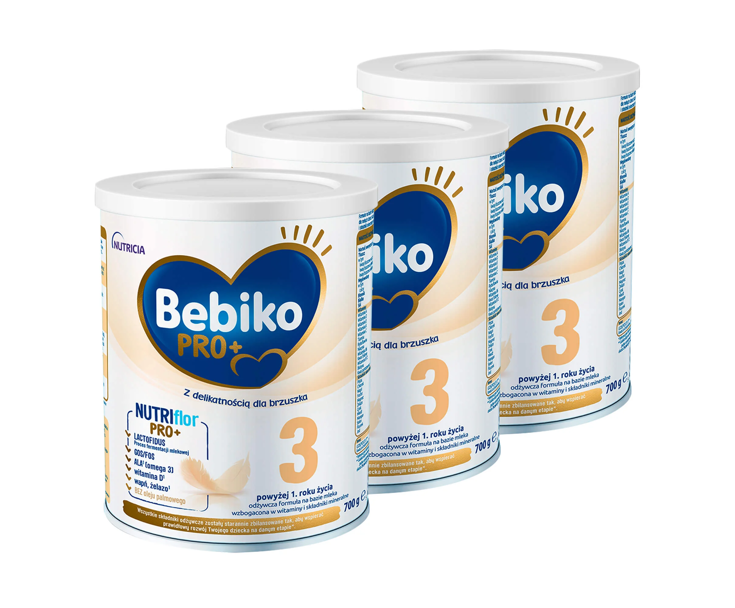 Bebiko Pro+ 3 Mleko modyfikowane dla dzieci powyżej 1. roku życia,  3 x 700 g