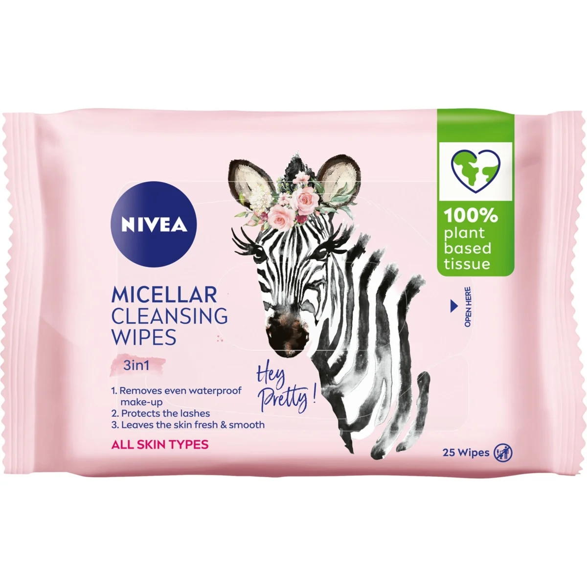 Nivea nawilżające chusteczki micelarne do demakijażu 3 w 1, 25 szt.