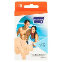 Matopat Aqua Stop, plastry wodoodporne, 18 sztuk