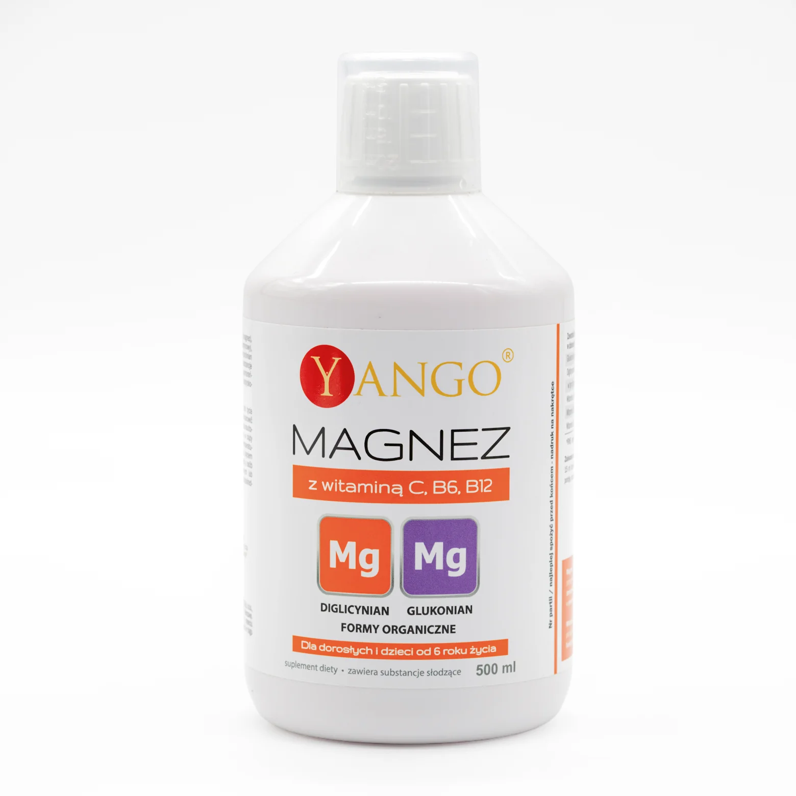 Yango Magnez z witaminą C, B6, B12 płyn, 500 ml
