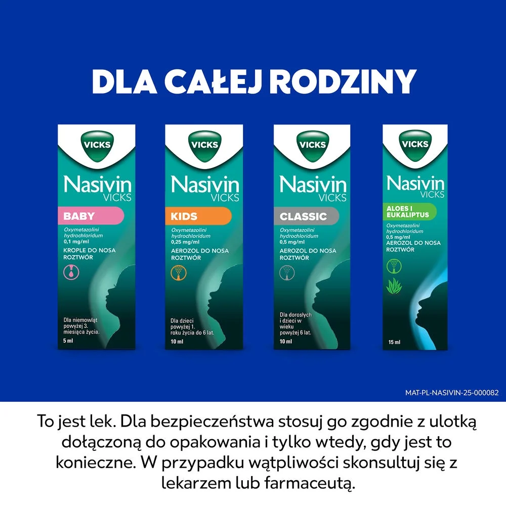 Nasivin Vicks Kids 0,25 mg/ml, aerozol do nosa, 10 ml