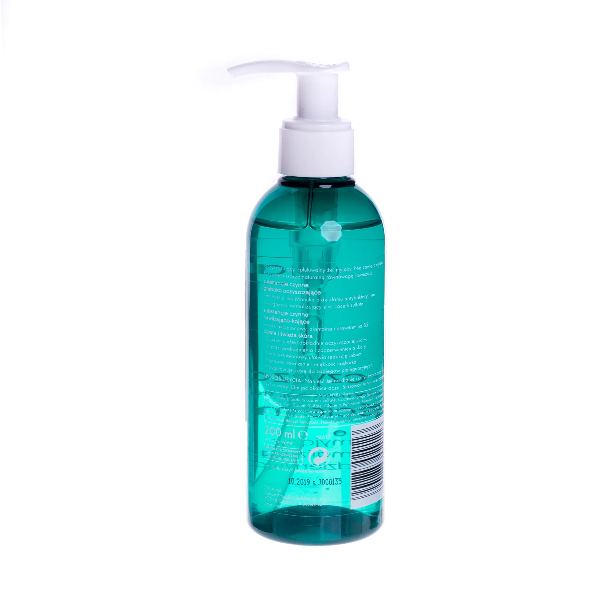 Ziaja Liście Manuka Oczyszczanie normalizujący żel myjący, 200 ml