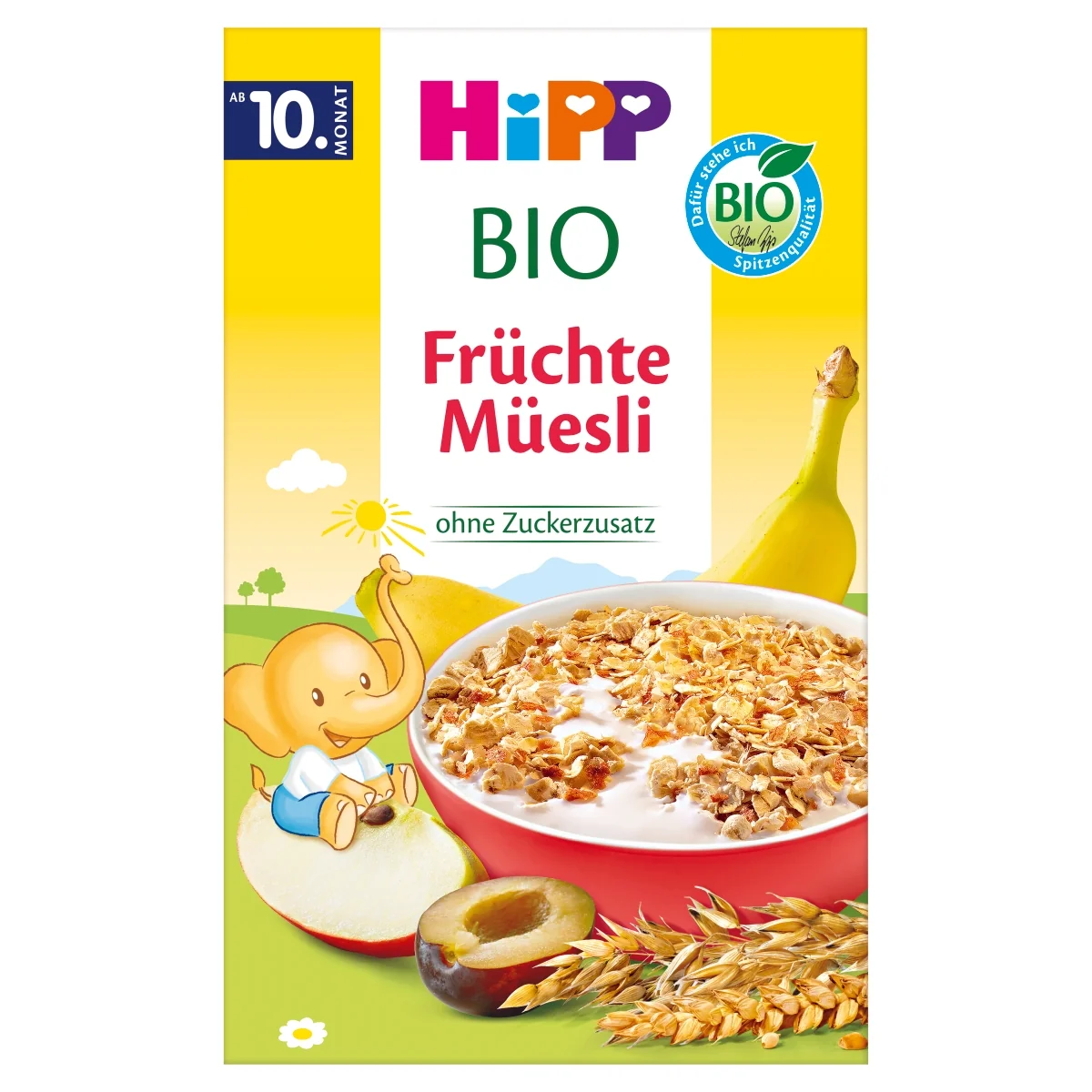 HiPP BIO musli banany-jabłka-śliwki, 200 g