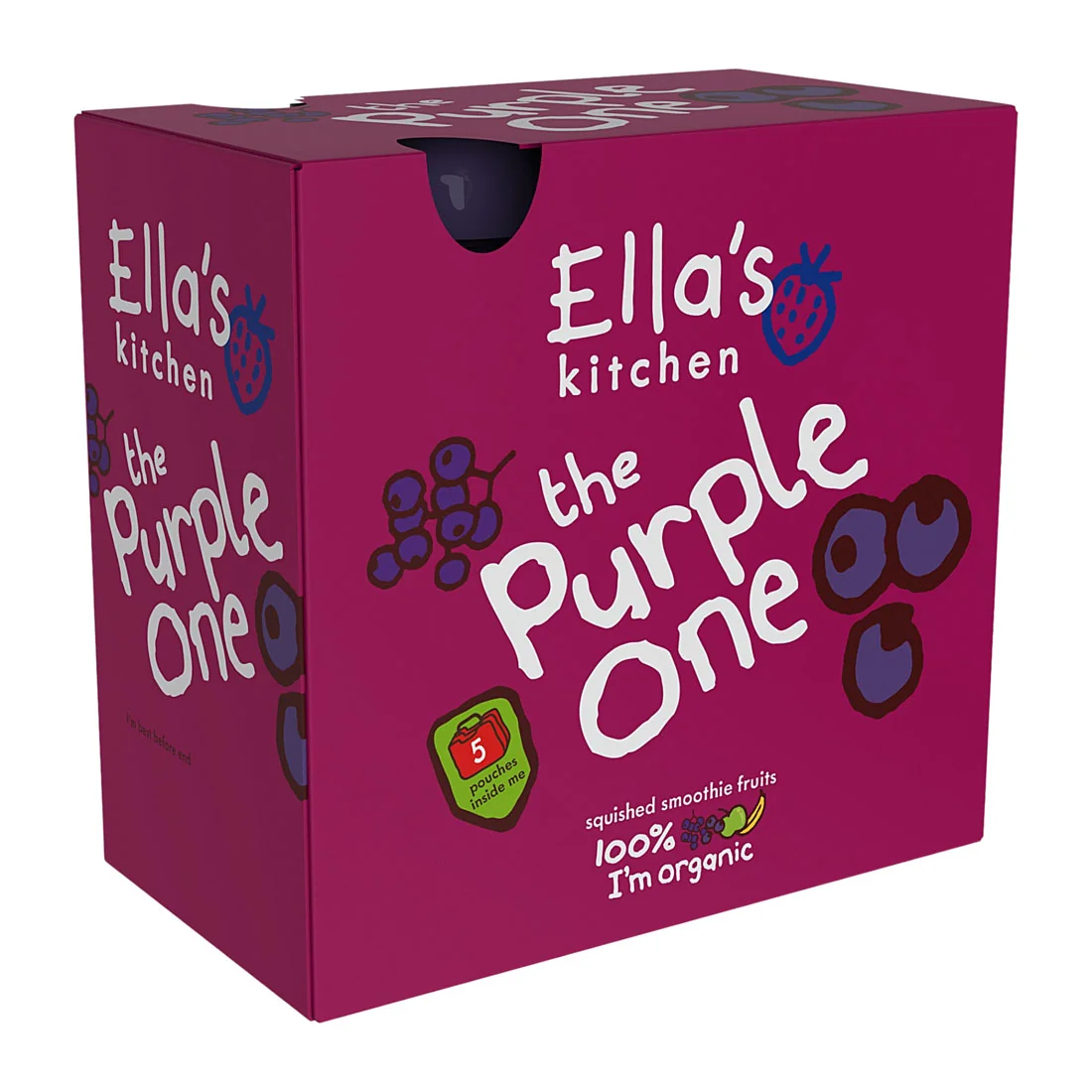 Ella's Kitchen BIO Purple One puree owocowe z czarną porzeczką, 5 x 90 g
