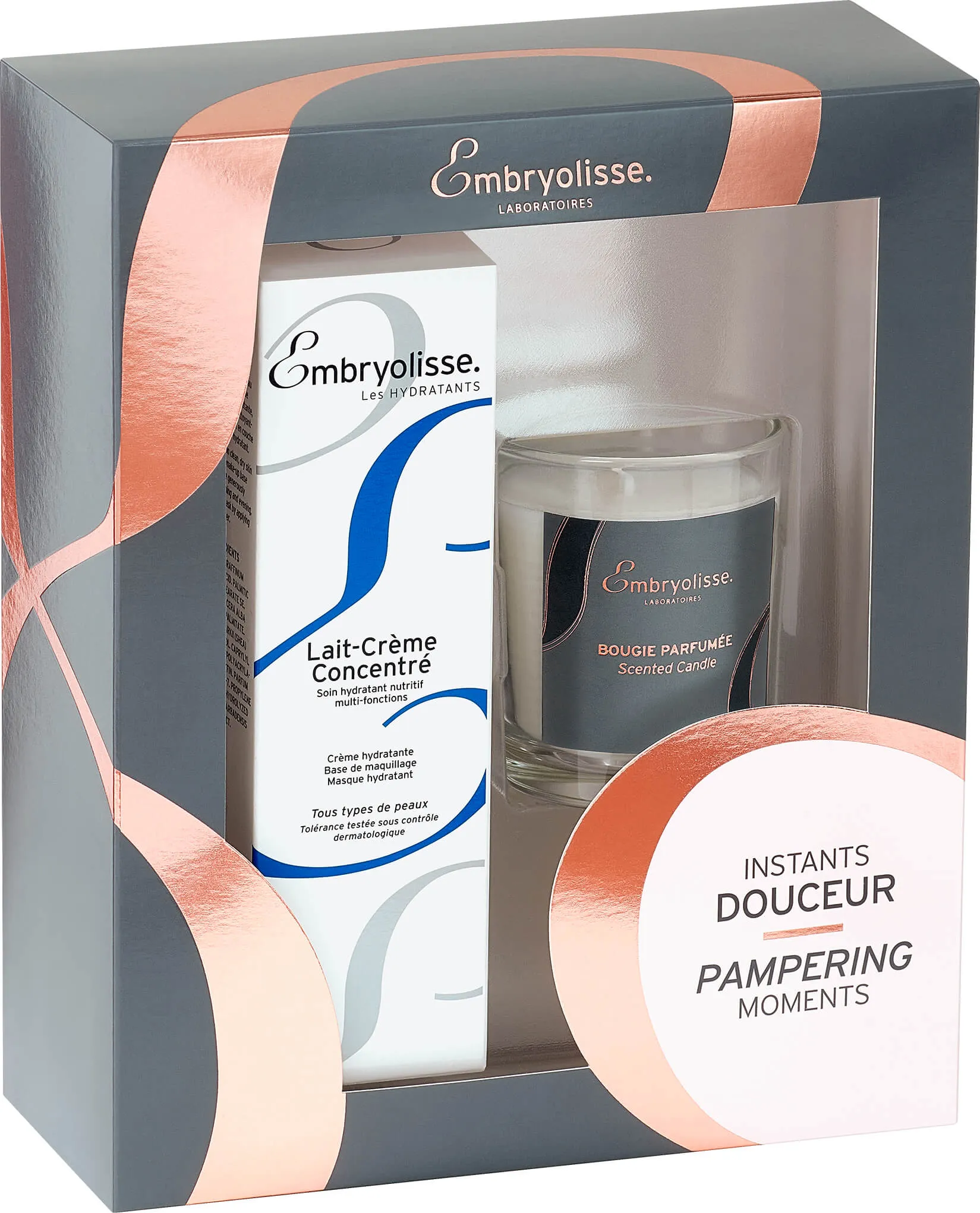 Embryolisse, Iconic Gift Set, krem odżywczo-nawilżający 75 ml + świeca zapachowa