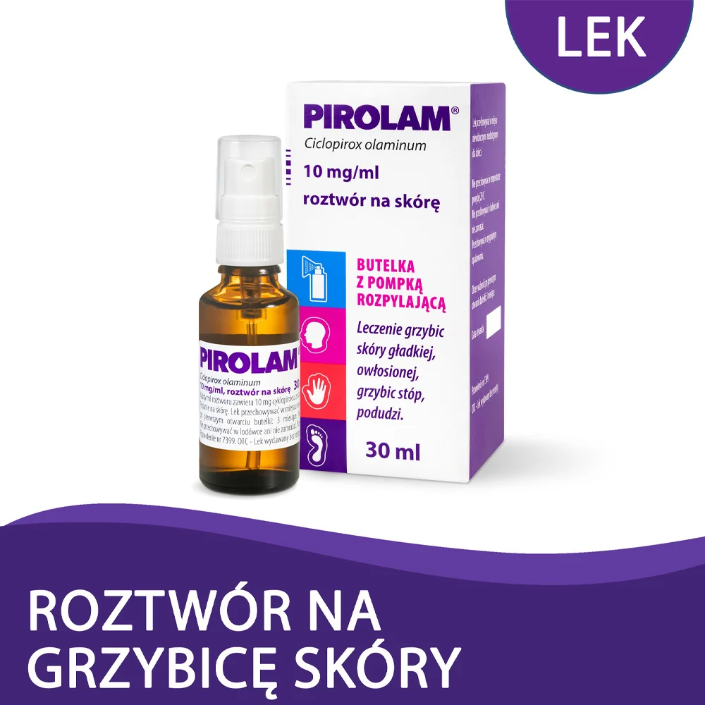 Pirolam roztwór na skórę 1%, 30 ml