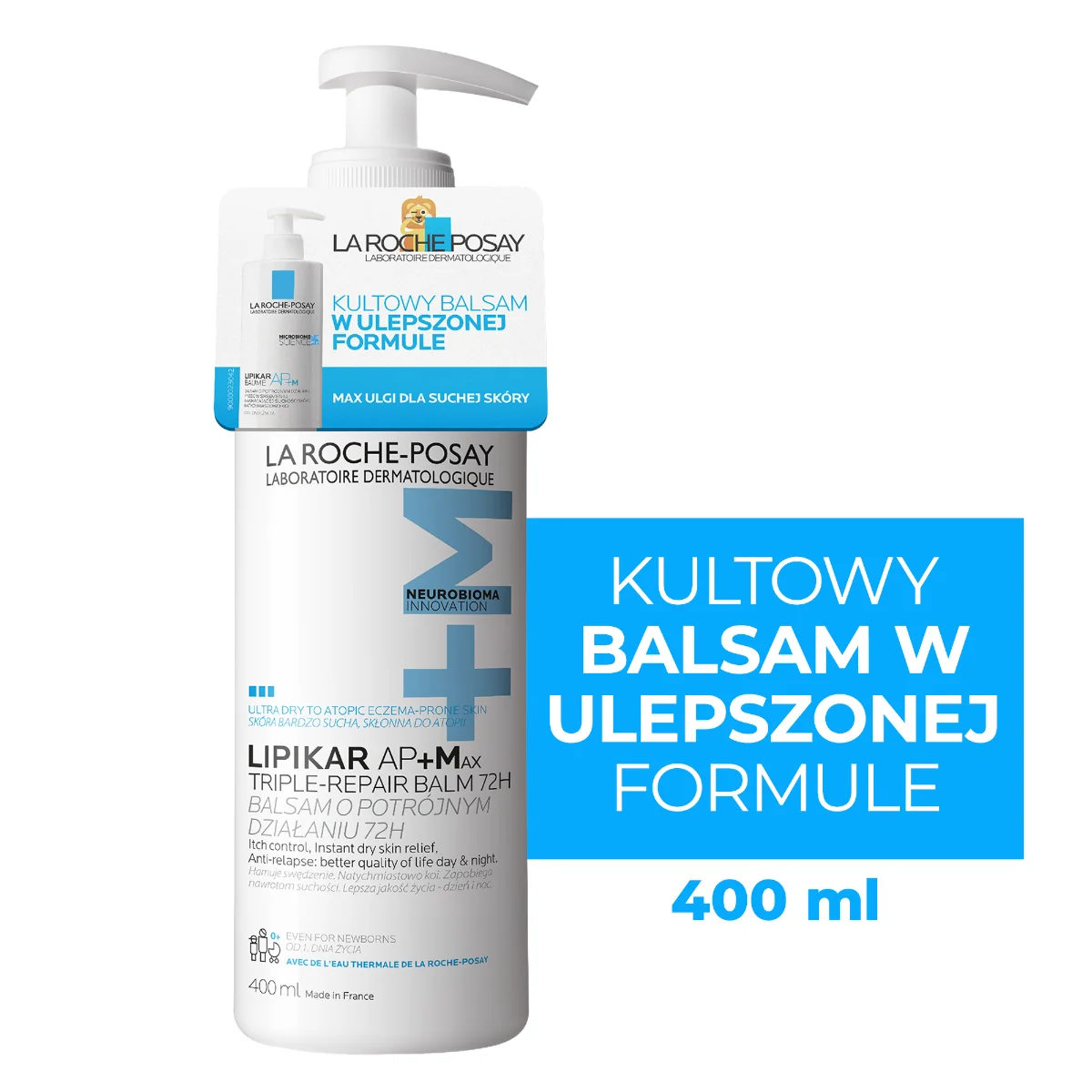 La Roche-Posay Lipikar Baume LIGHT AP+M Balsam regenerujący do ciała, 400 ml