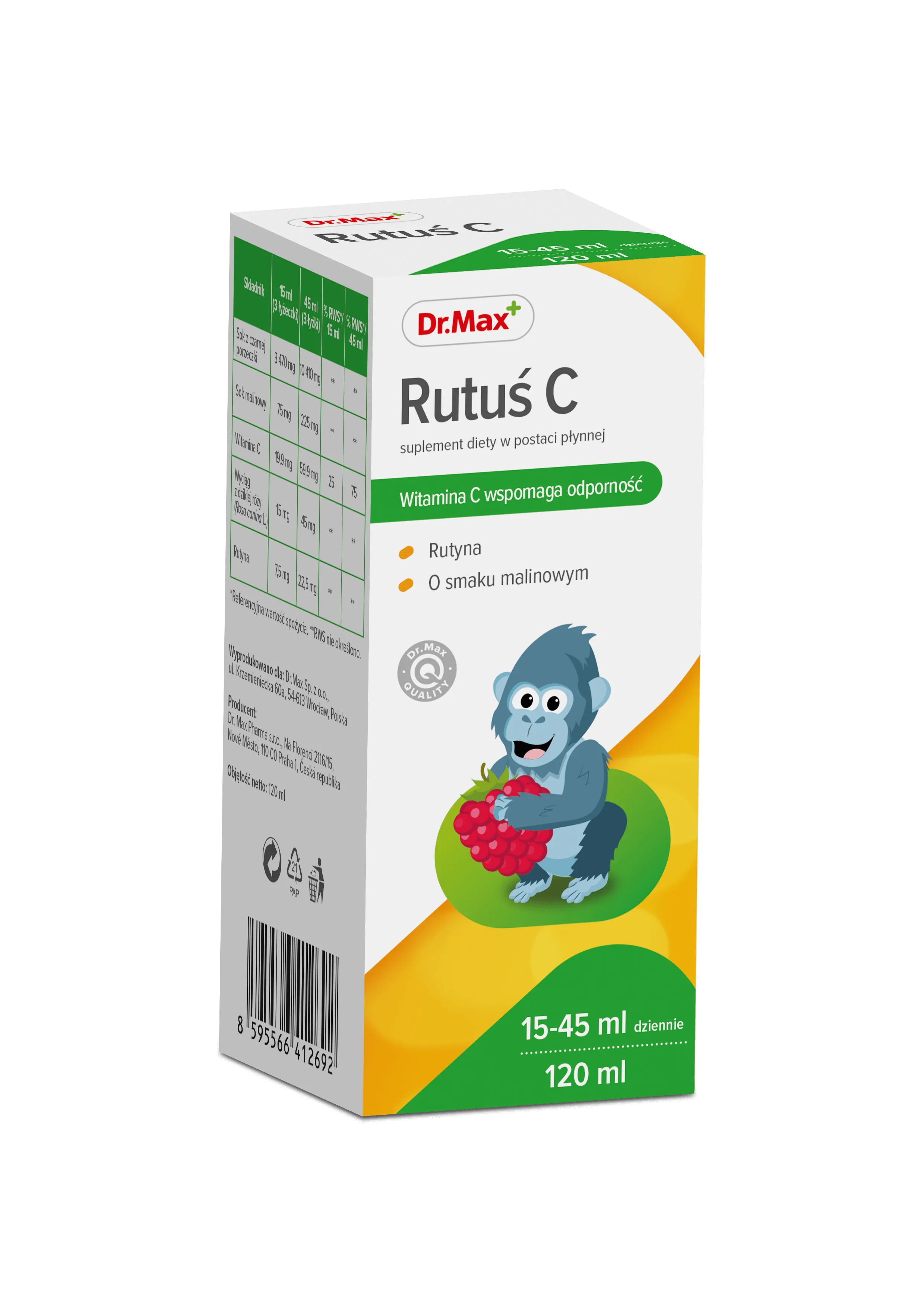 Rutuś C Dr.Max, suplement diety, 120 ml