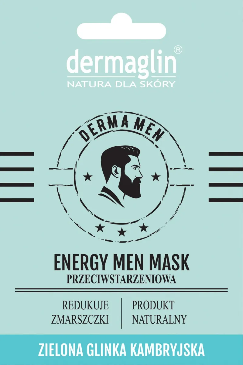 Dermaglin Derma Men Energy Men przeciwstarzeniowa maseczka do twarzy dla mężczyzn, 20 g