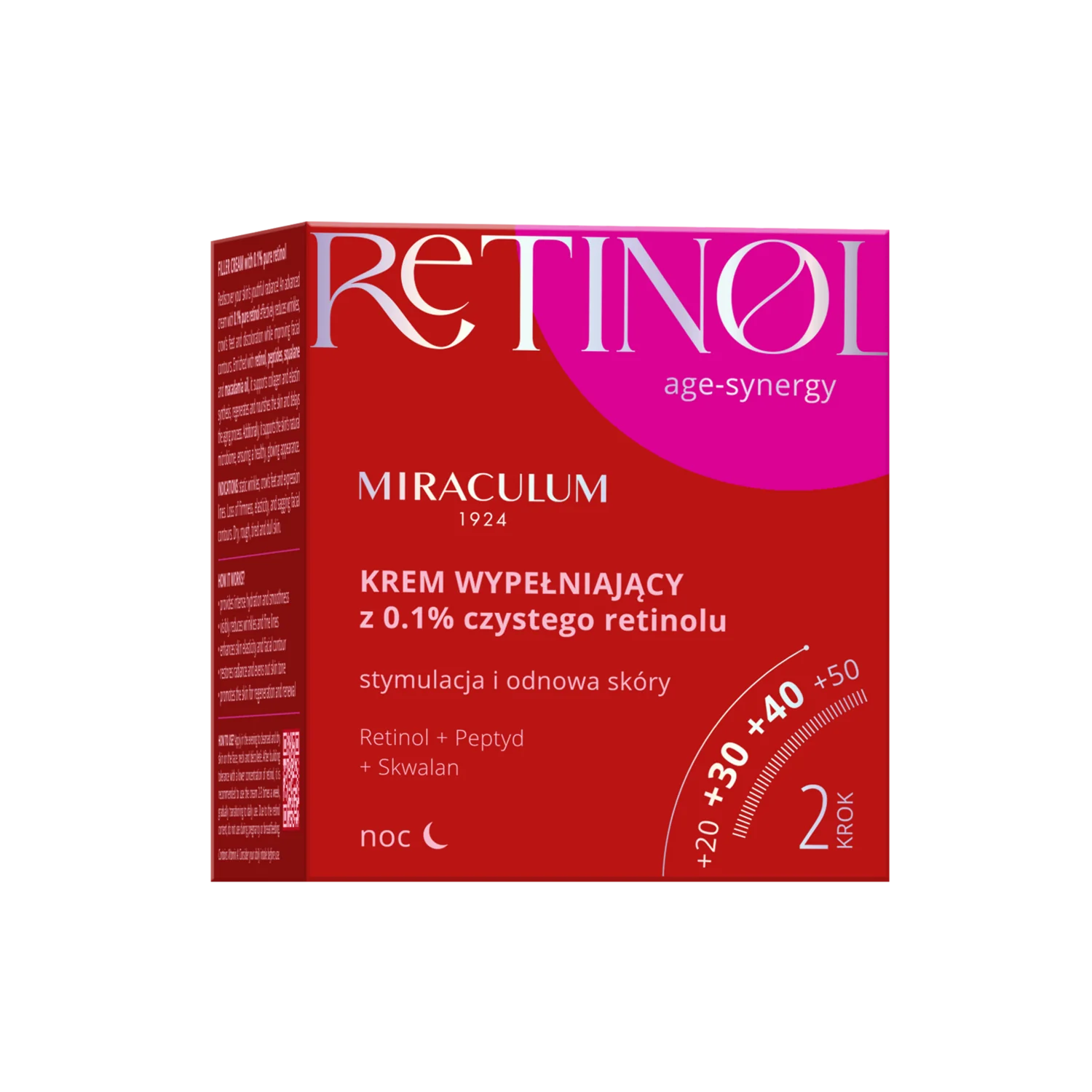 Miraculum RETINOL age-synergy krem wypełniający, 50 ml