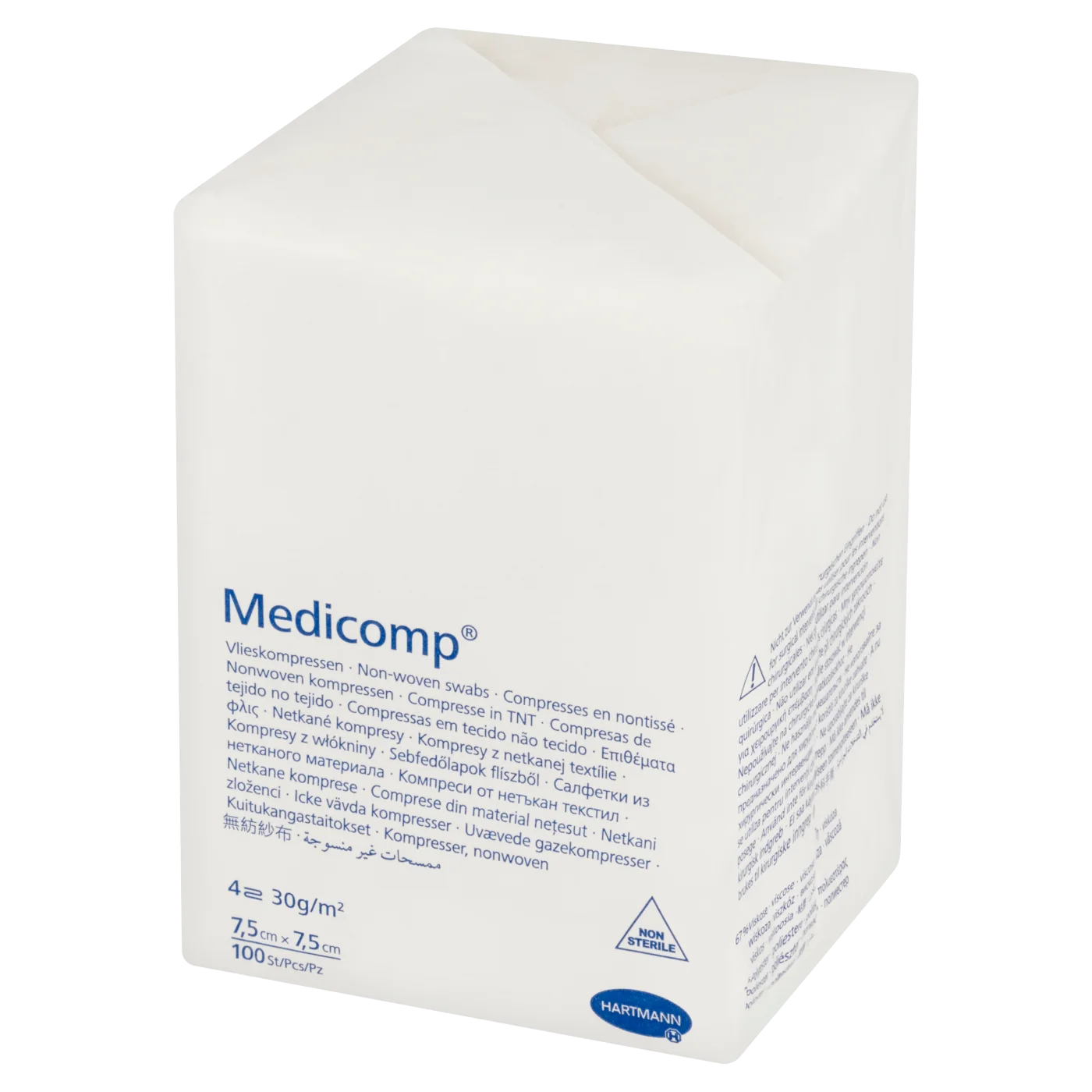 Medicomp kompres niejałowy 7,5 cm x 7,5 cm, 100 szt.