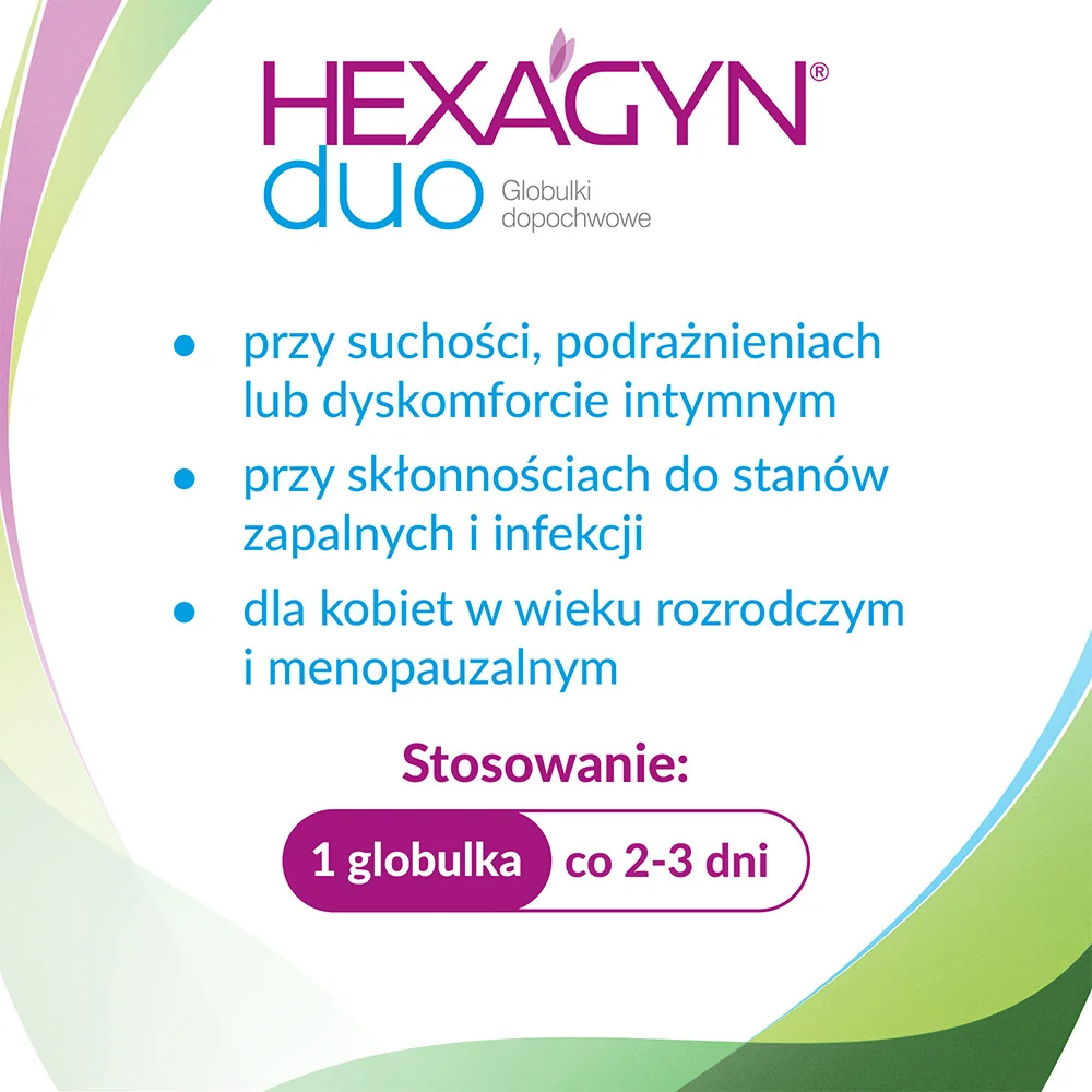 Hexagyn Duo 2 g, 10 globulek dopochwowych