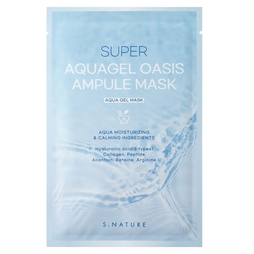S.Nature Super Aquagel Oasis Ampoule Mask nawilżająca i łagodząca maska w płachcie, 30 ml