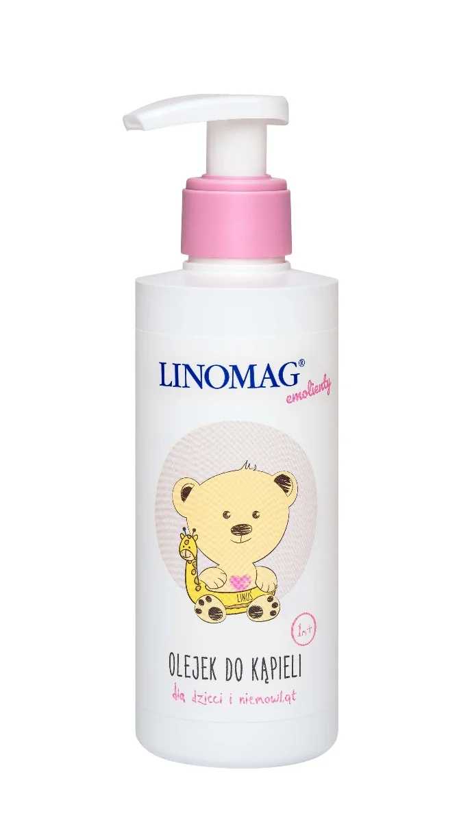 Linomag olejek do kąpieli dla dzieci i niemowląt, skóra wrażliwa, sucha i alergiczna, 200 ml