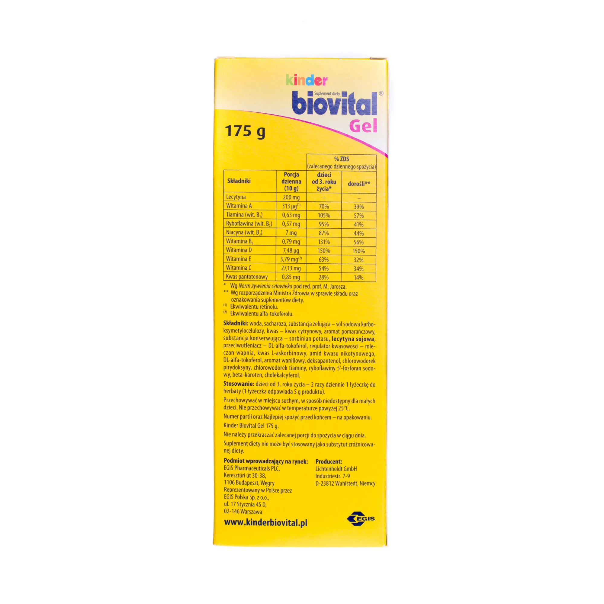 Biovital Gel, mocne kości, suplement diety, 175 g 
