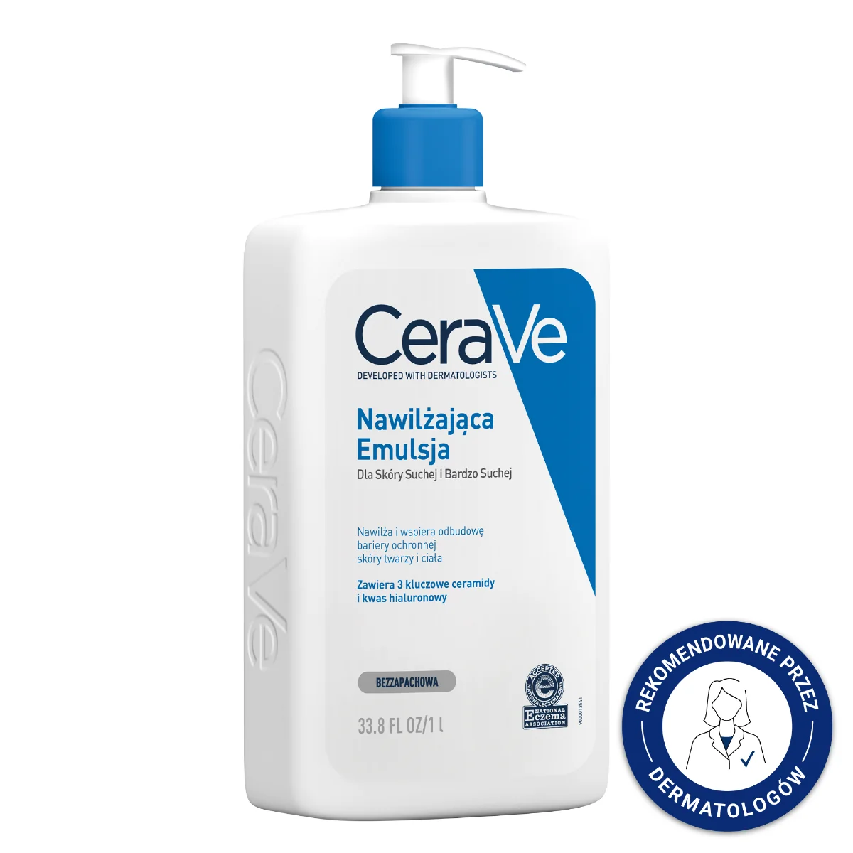 Cerave nawilżająca emulsja do twarzy i ciała, 1000 ml