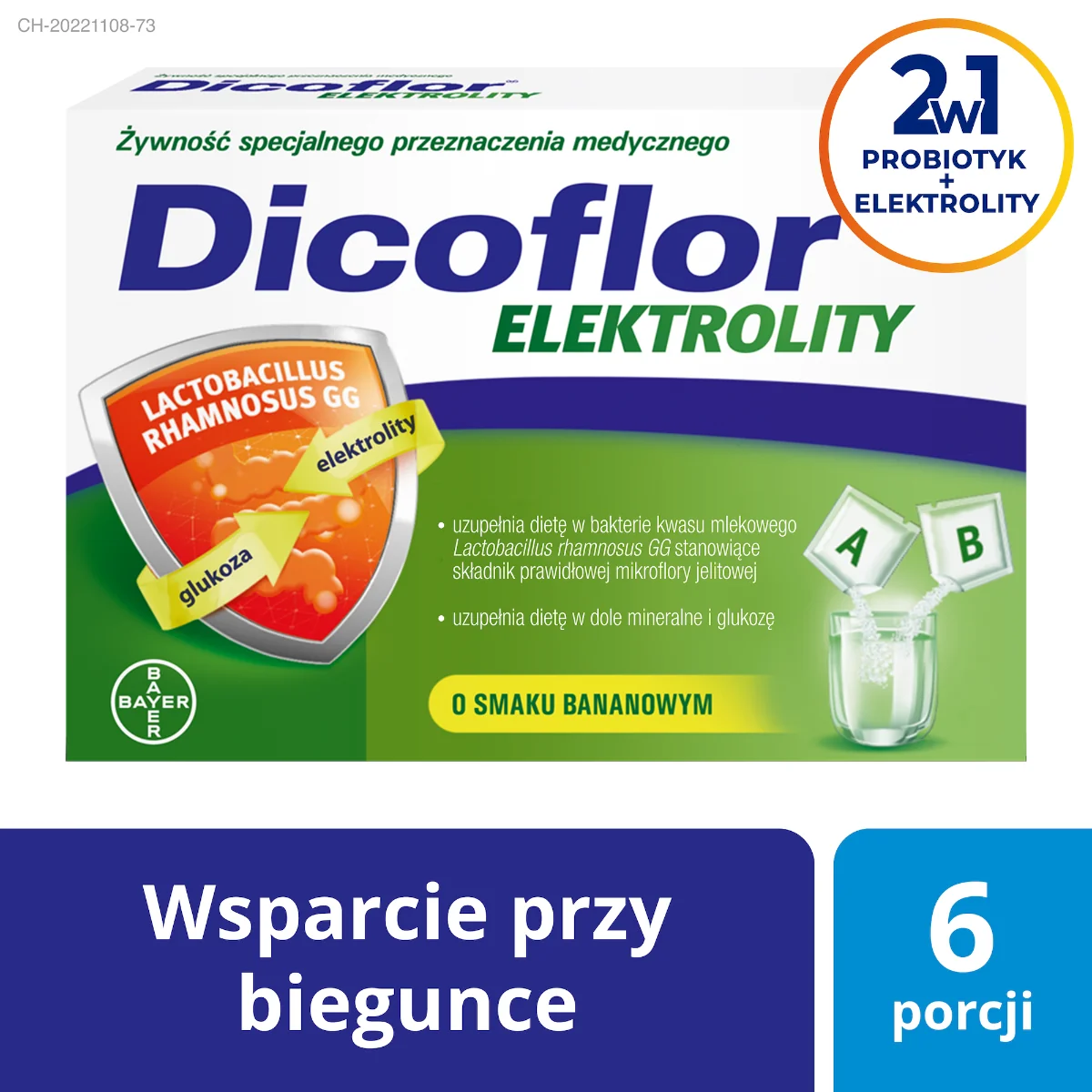 Dicoflor Elektrolity proszek, 12 saszetek (6 porcji)