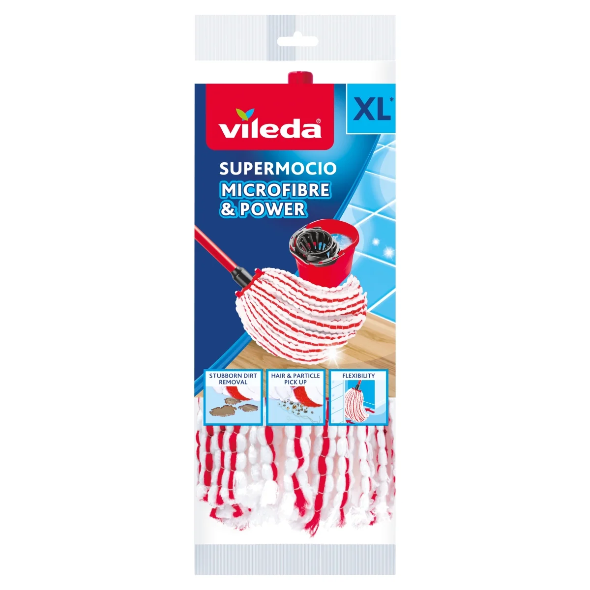 Vileda SuperMocio Microfibre & Power wkład do mopa, 1 sztuka