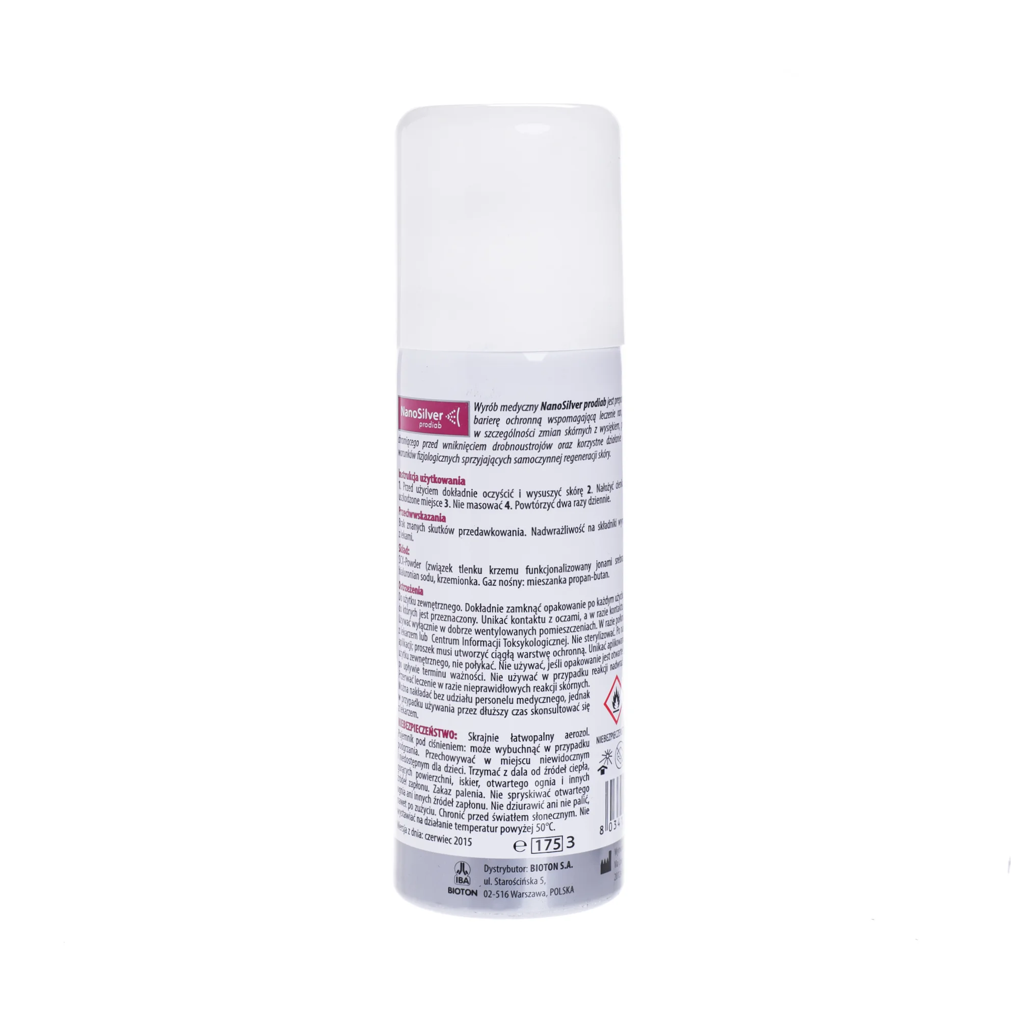 NanoSilver Prodiab proszek w sprayu, 125 ml