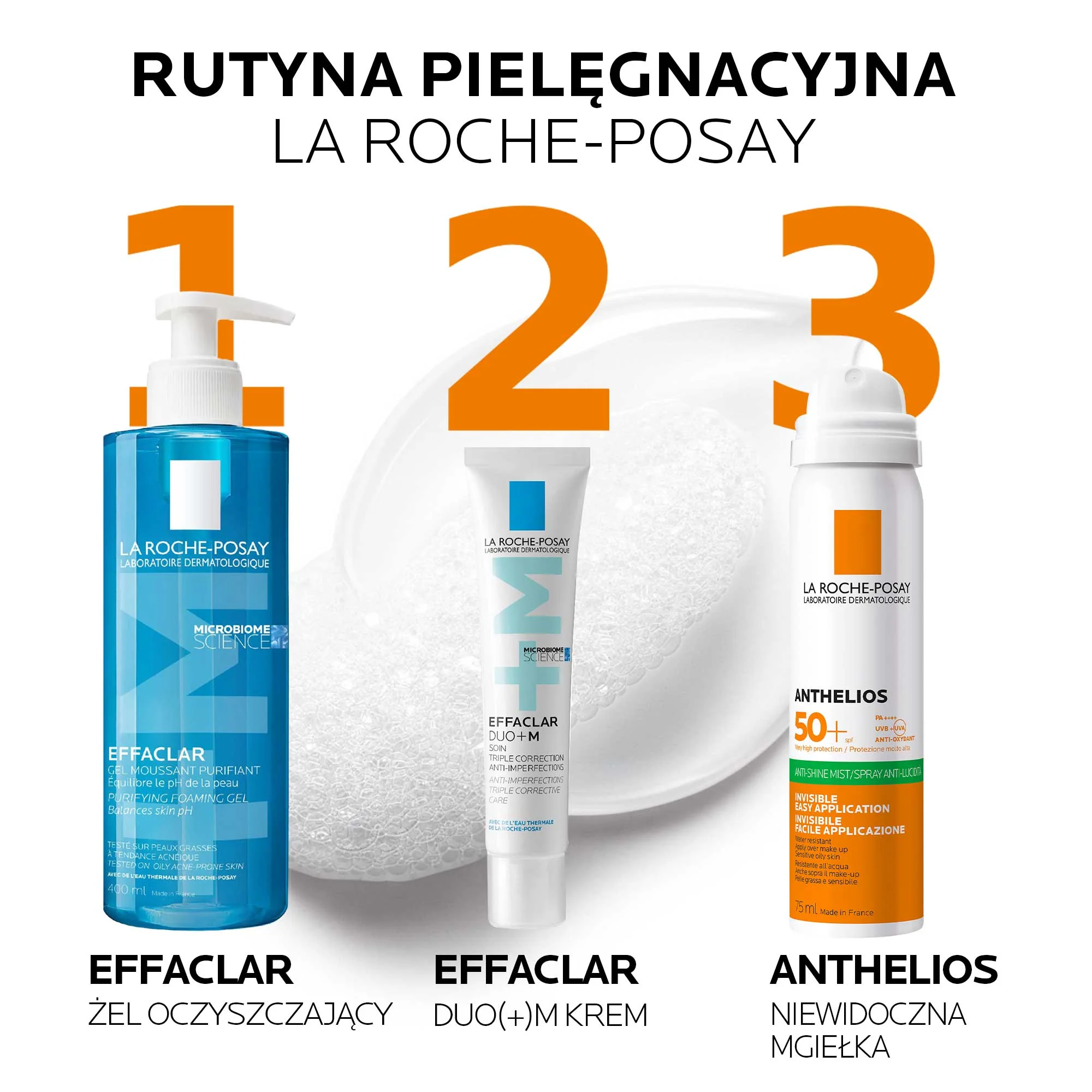 La Roche-Posay Anthelios mgiełka do twarzy przeciw błyszczeniu się skóry SPF 50, 75 ml