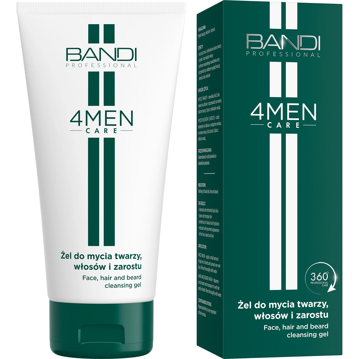 BANDI 4Men Care żel do mycia twarzy, włosów i zarostu, 150 ml