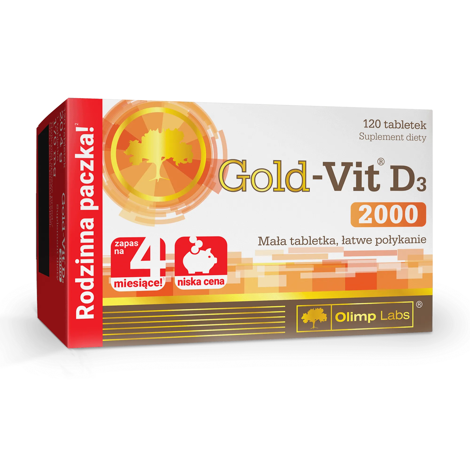 Olimp Gold-Vit D3 2000, suplement diety, 120 tabletek