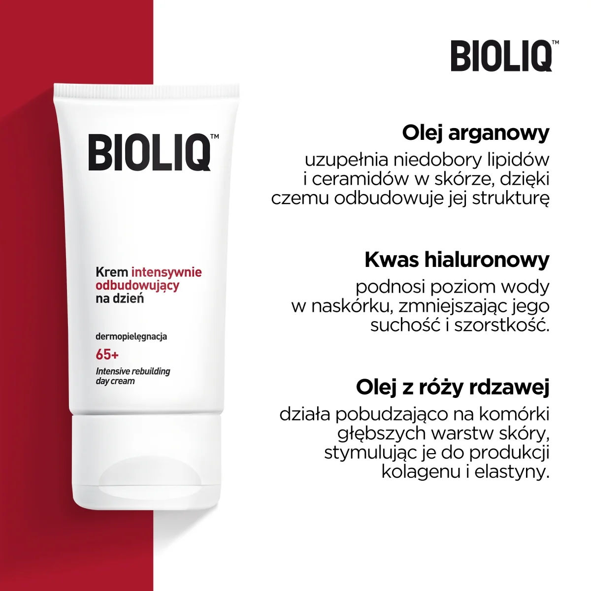 Bioliq 65+ krem intensywnie odbudowujący na dzień, 50 ml