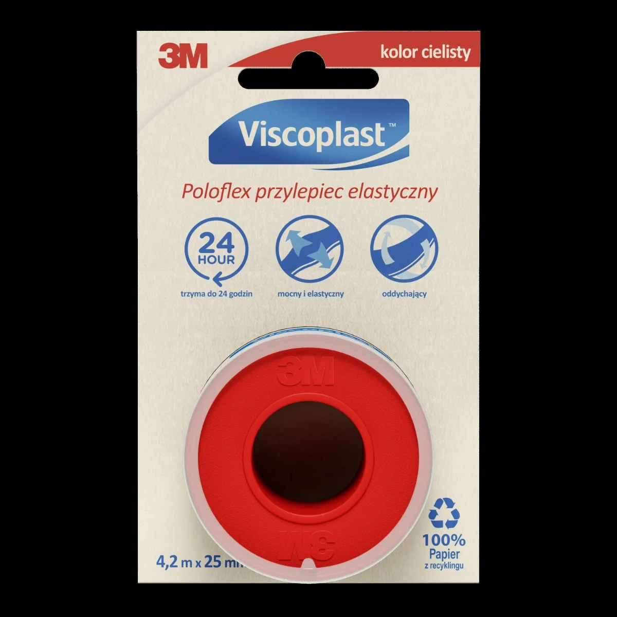 Viscoplast Poloflex przylepiec elastyczny 4,2 x 25 mm, 1 szt.