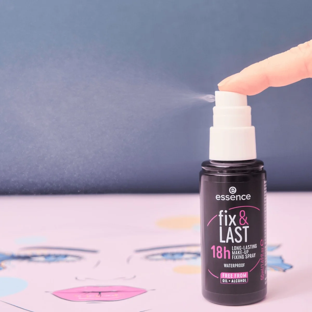 Essence Fix & Last 18h Long-Lasting Make-Up Fixing Spray spray utrwalający makijaż, 50 ml