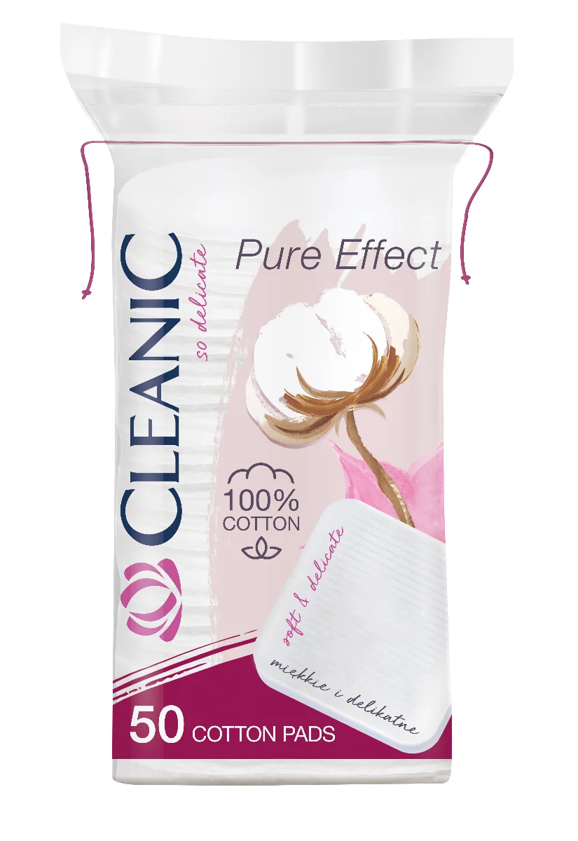 Cleanic Pure Effect płatki kosmetyczne, 50 sztuk