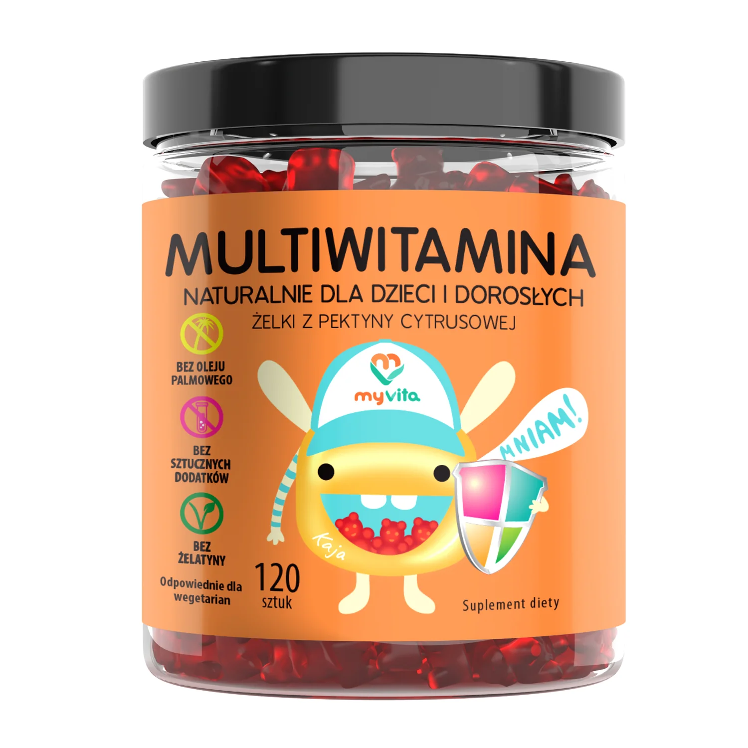 MyVita Multiwitamina żelki naturalne, 120 sztuk