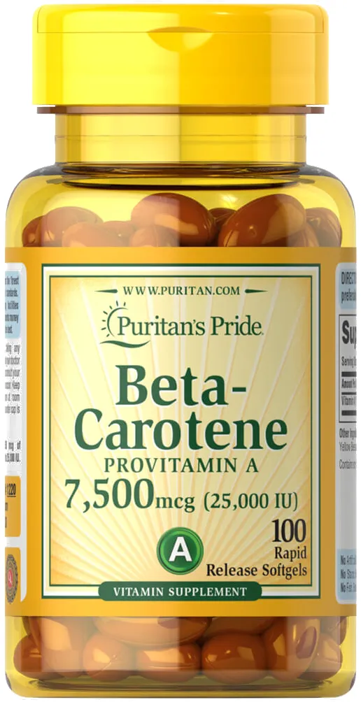 Beta-karoten, suplement diety, 25 000 IU (15 mg), 100 kapsułek