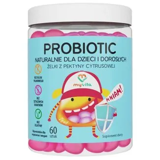 MyVita, Probiotic, naturalne żelki dla dzieci i dorosłych, suplement diety, 60 sztuk