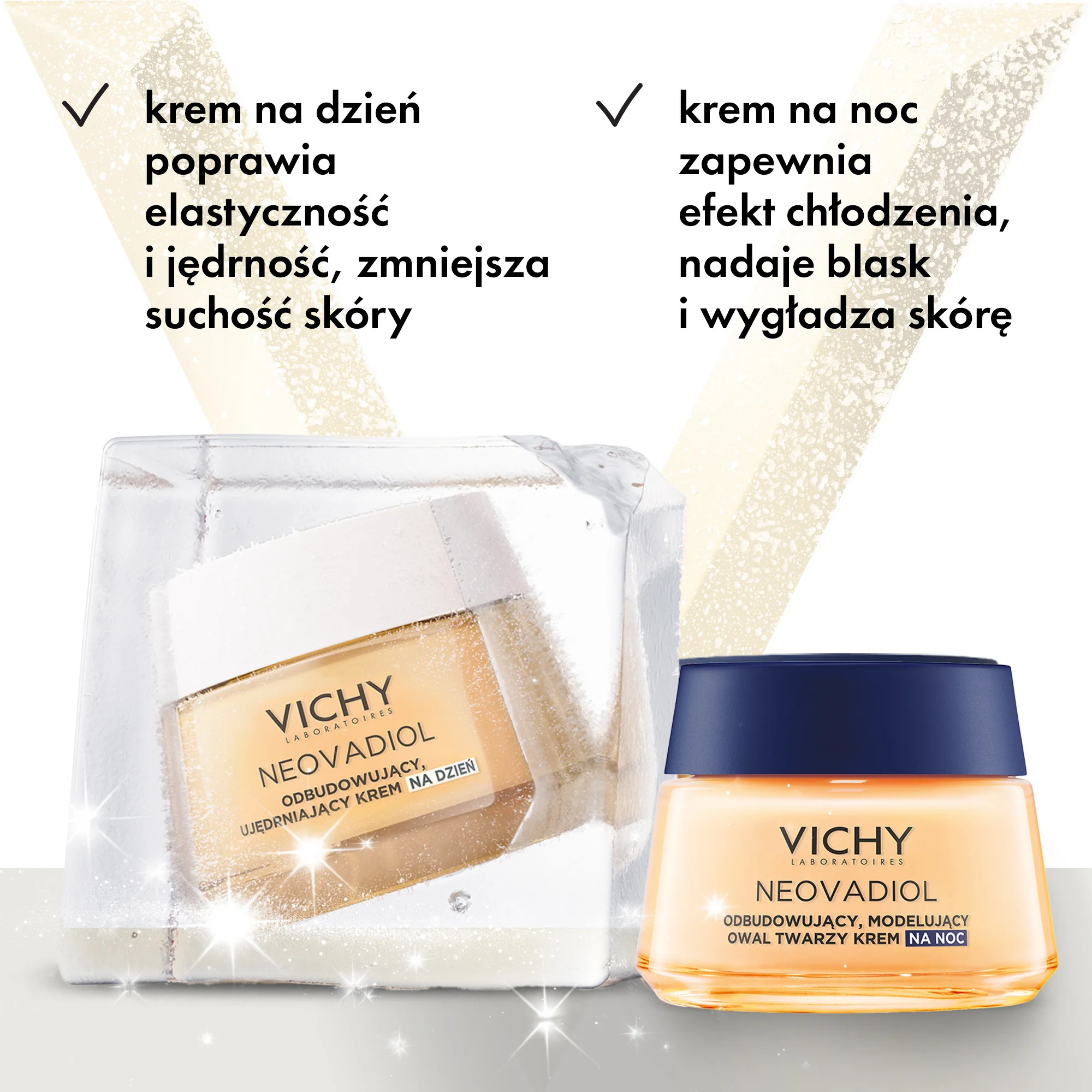Vichy Neovadiol Kompleks XMass25 Zestaw odbudowujący krem na dzień, 50 ml + modelujący owal twarzy krem na noc, 50 ml