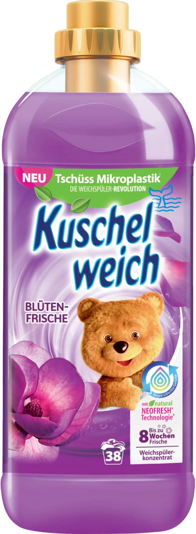 Kuschelweich Blütenfrische fioletowy płyn do płukania, 1 l, 38 prań