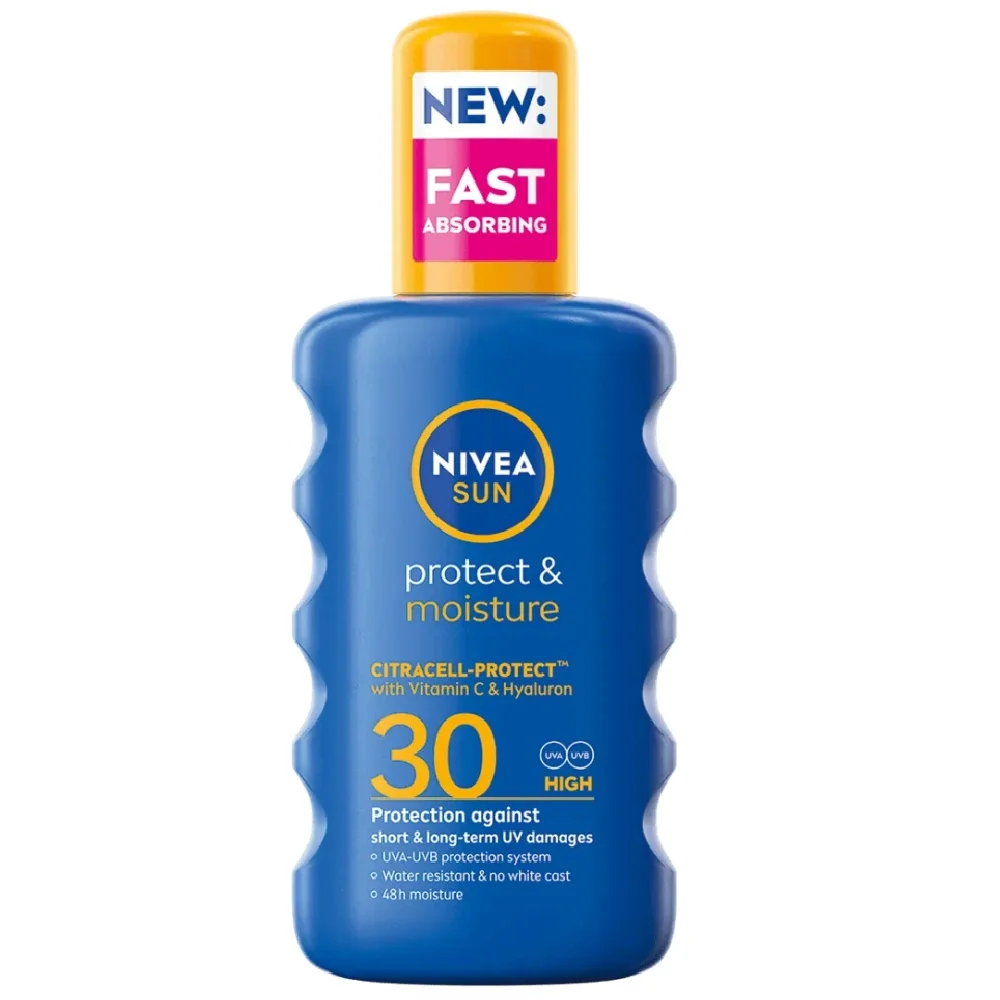 Nivea Sun Protect & Moisture nawilżający balsam w sprayu do opalania SPF 30, 200 ml