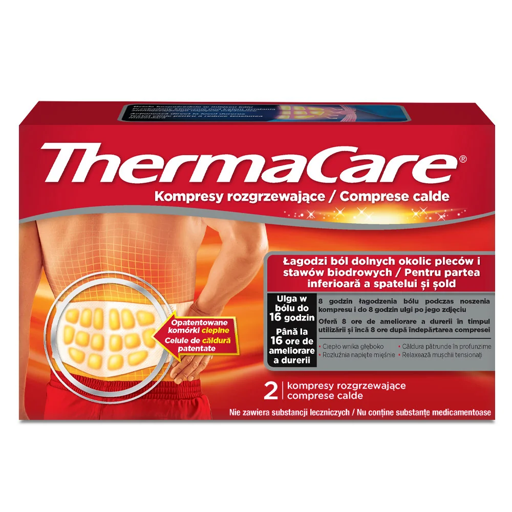 ThermaCare kompresy rozgrzewające na plecy i biodra, 2 szt.