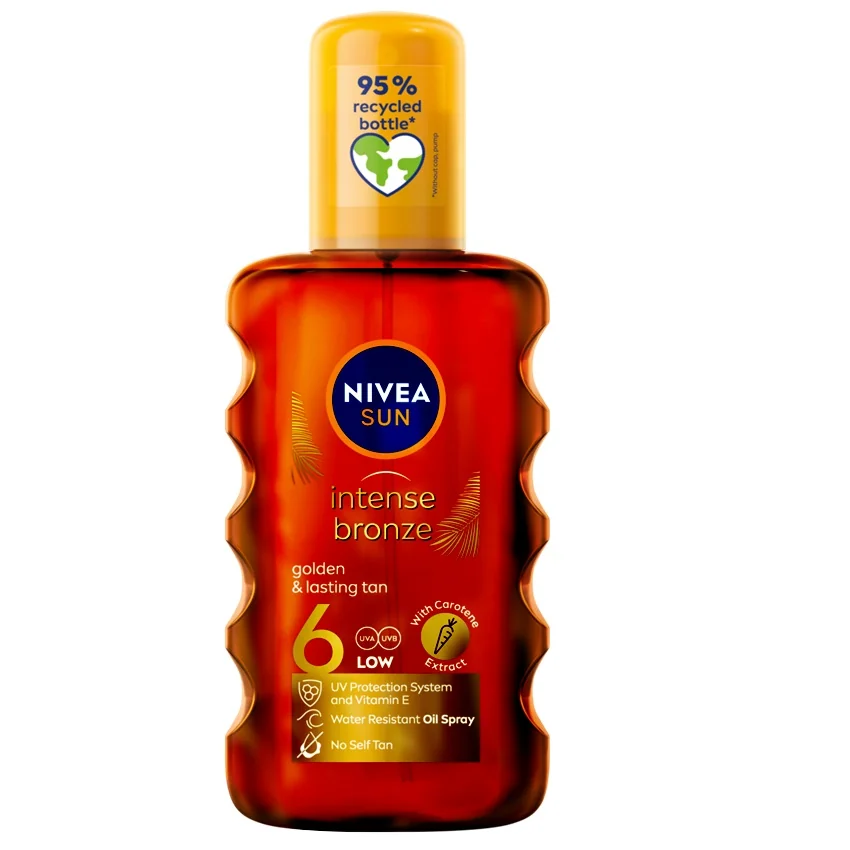 Nivea Sun olejek karotenowy do opalania w sprayu SPF 6, 200 ml