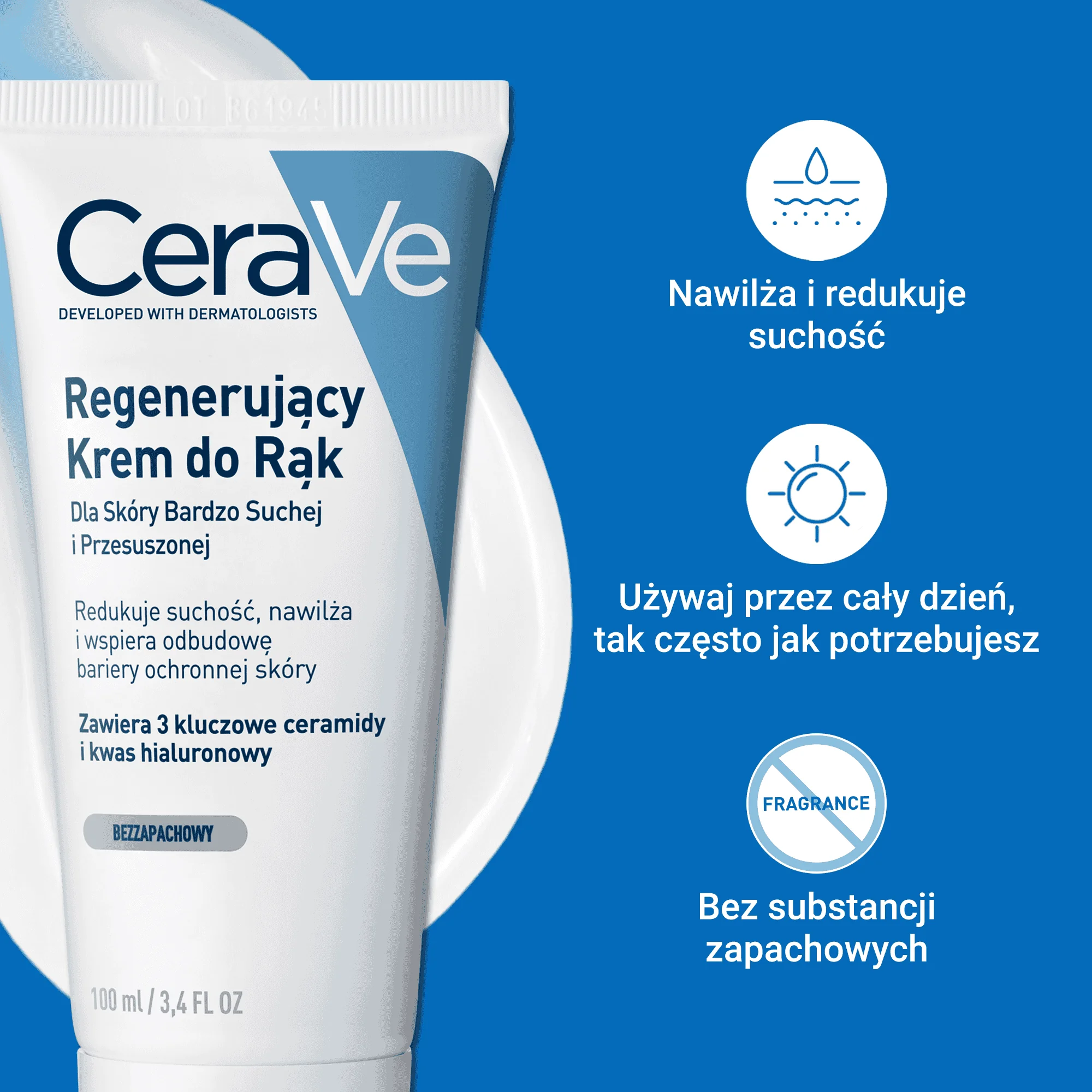 CeraVe regenerujący krem do rąk, 100 ml