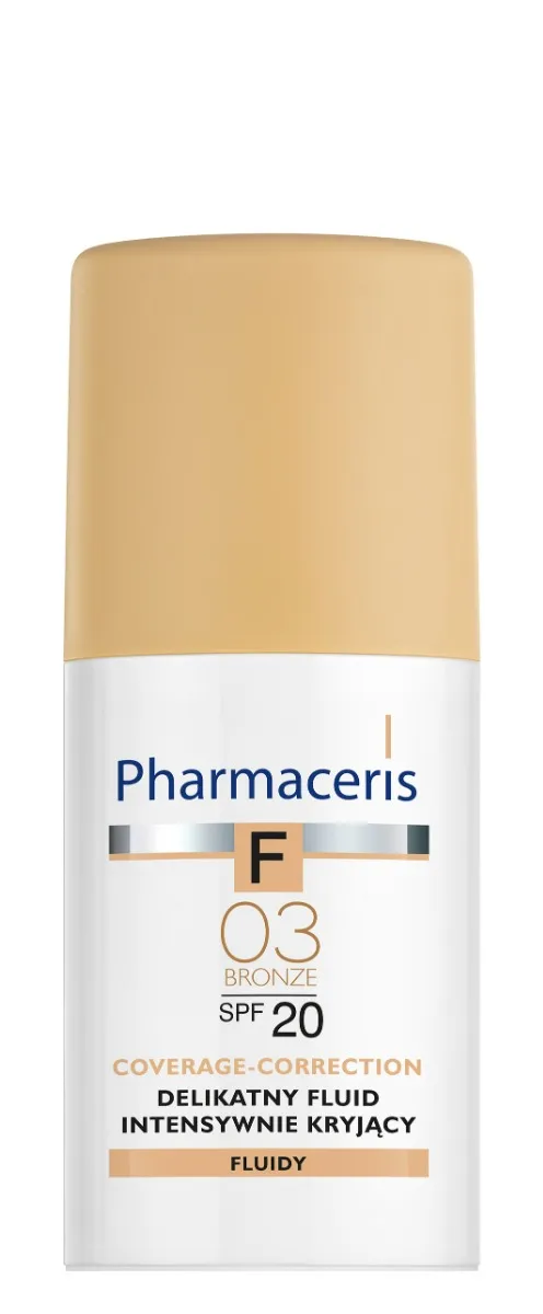 Pharmaceris F, delikatny fluid intensywnie kryjący 03 Bronze / SPF 20 / 30 ml 