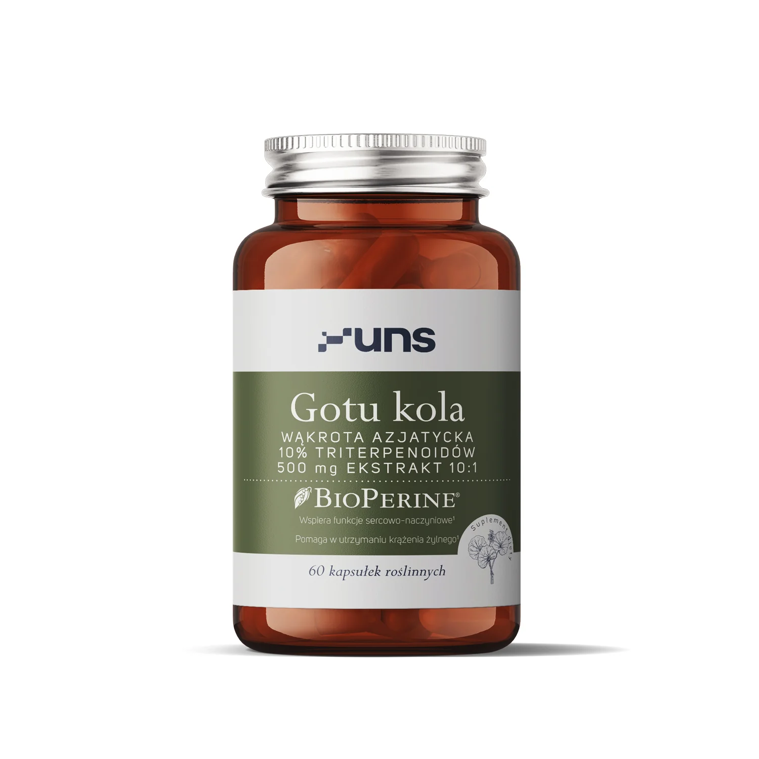 UNS Gotu kola + BioPerine® 60 wege kapsułek